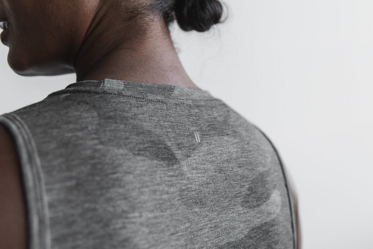 Nobull Muscle Women's Tank Tops Grey Camo | Australia (KH1572)